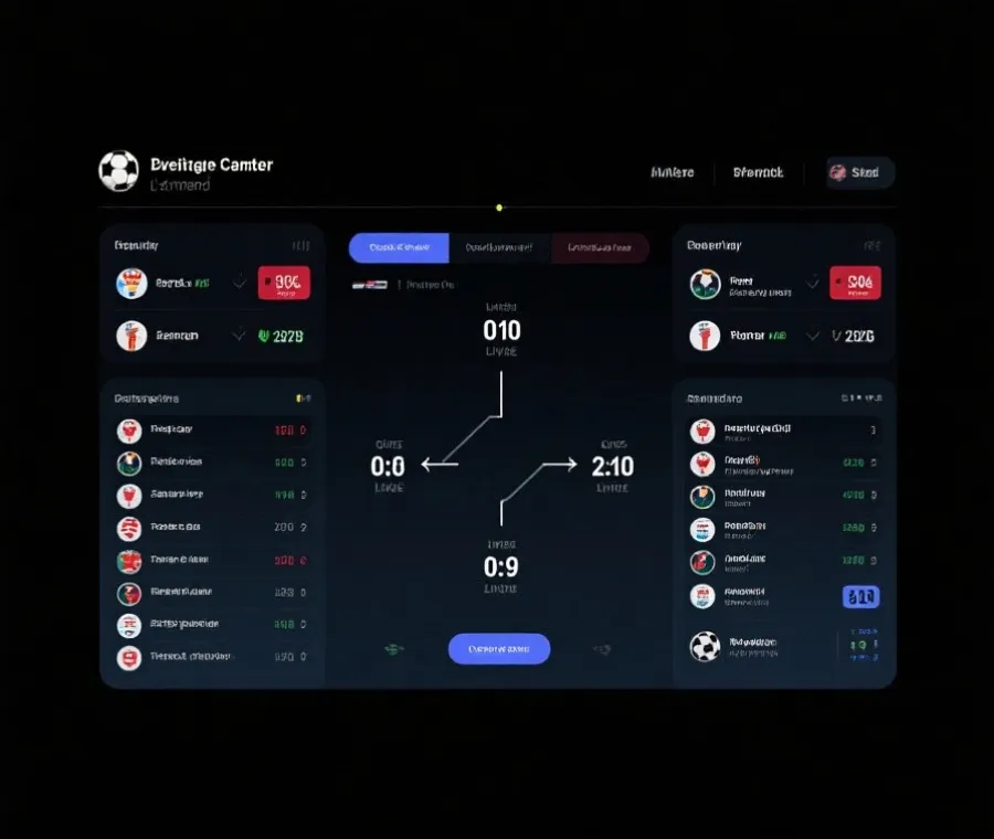 世界杯投注中心赛事中心界面示意图